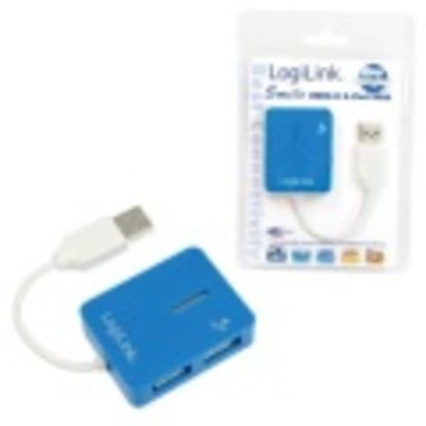 LogiLink UA0136 4 Port USB 2.0-Hub Blå