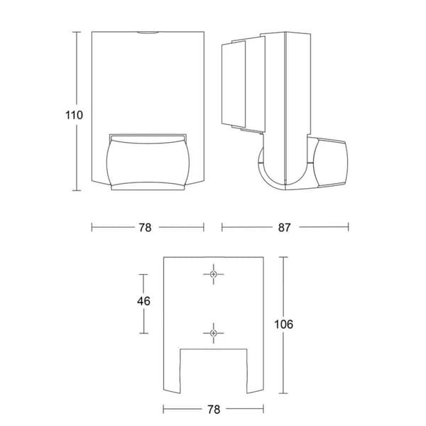 Steinel 660314 PIR-rörelsedetektor Vägg, Utanpåliggande 130 ° Relä Vit IP54