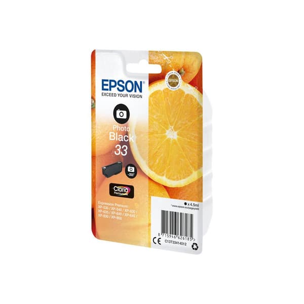 Epson Bläck T3341, 33 Original Foto Svart C13T33414012