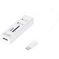 Miniatyrbild 1 av 5: Digitus DA-70243 3 Port USB 2.0-Hub med USB-C-kontakt, Aluminiumhölje, OTG, SD-kortläsare, Metallhölje Aluminium