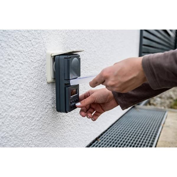 Brennenstuhl 1506706 Kopplingsur digital Veckoprogram IP44 PÅ/AV-program, Sommar-/Vintertidomställning, Slumpfunktion