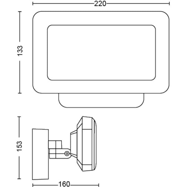 Hue LED-utomhuslampa 1743530P7 Discover LED fast installerad 30 W RGBW