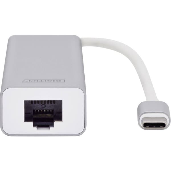 Digitus DA-70255 3+1 Port USB-Kombi-Hub med inbyggd nätverksanslutning Silver