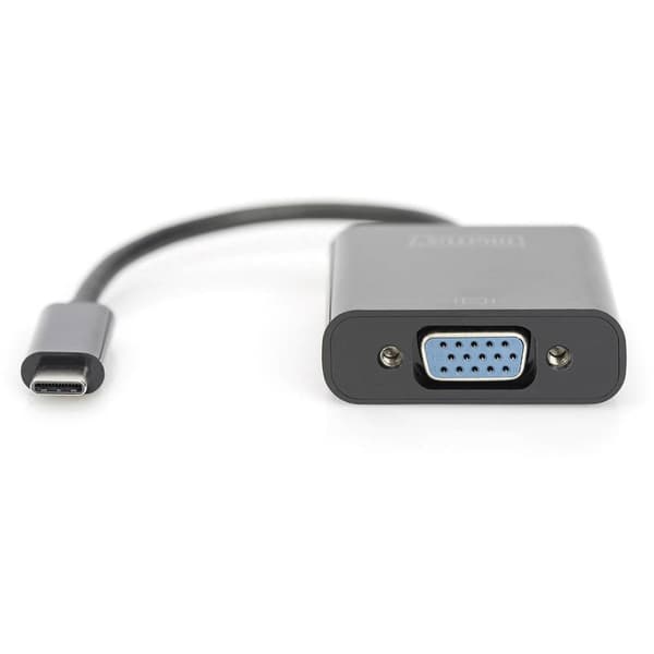 Digitus DA-70853 USB / VGA Adapter [1x USB-C® hane - 1x VGA hona] Svart 15.00 cm