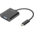 Miniatyrbild 1 av 4: Digitus DA-70853 USB / VGA Adapter [1x USB-C® hane - 1x VGA hona] Svart 15.00 cm
