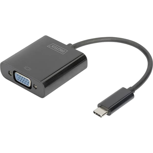 Digitus DA-70853 USB / VGA Adapter [1x USB-C® hane - 1x VGA hona] Svart 15.00 cm Svart