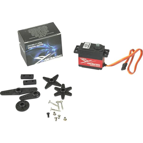 Amewi Standard-Servo 6221MG Digital-servo Transmissionsmaterial: Metall Instickssystem: JR