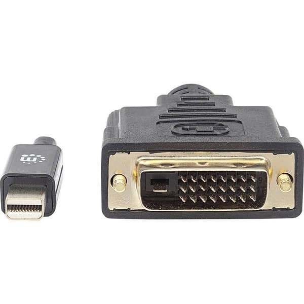 Manhattan Mini-DisplayPort / DVI Adapterkabel Mini DisplayPort-kontakt, DVI-D 24+1-polig Kontakt 1.80 m Svart 152150 Fo