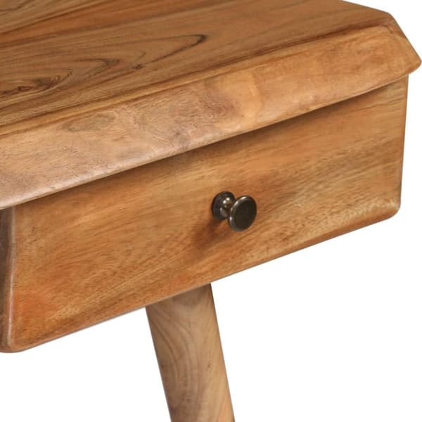 vidaXL skrivebord i massivt akacietræ 110 x 50 x 76 cm