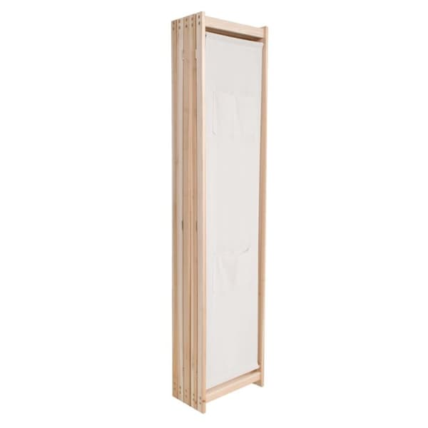 vidaXL Romdeler 5 paneler krem 200x170x4 cm stoff