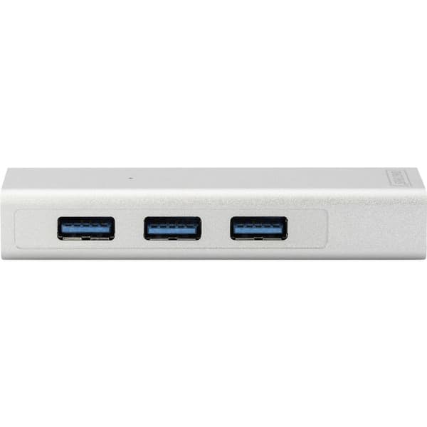 Digitus DA-70250-1 3+1 Port USB 3.0-hubb med inbyggd nätverksanslutning Silver