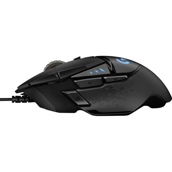 Logitech Gaming G502 HERO Gaming-mus USB Optisk Svart 11 Knappar 25600 dpi Upplyst, Viktreduktion, Integrerat profilmin