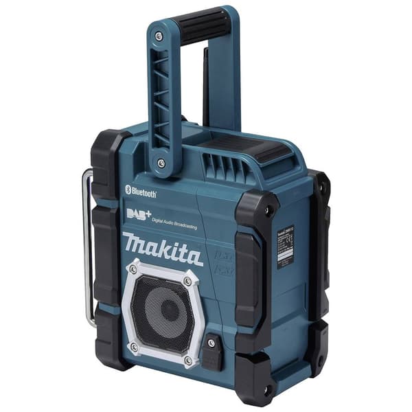 Byggarbetsradio Makita DAB+, FM Stänkvattenskyddad Turkos, Svart