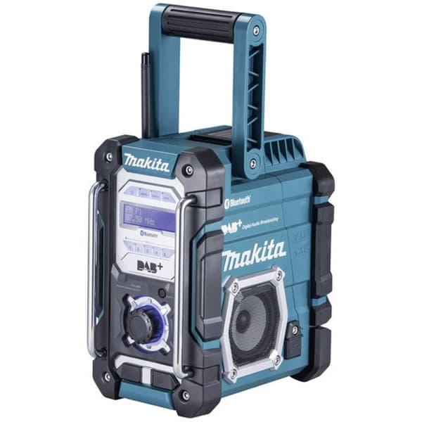 Byggarbetsradio Makita DAB+, FM Stänkvattenskyddad Turkos, Svart