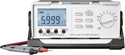 VOLTCRAFT VC611BT Bord-multimeter Kalibrering efter (ISO) digital CAT II 600 V Visning (counts): 6000