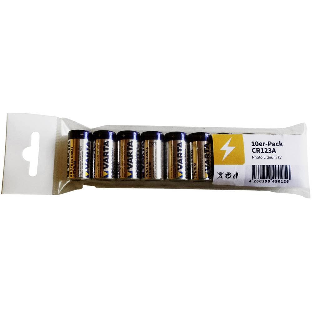Varta CR-123A Fotobatteri CR-123A Lithium 1430 mAh 3 V 10 stk