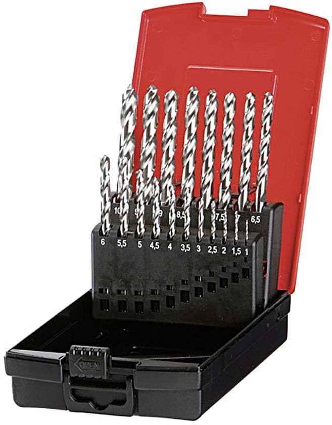 Makita P-73673 HSS Metal-spiralbor-sæt med 19 dele Slebet Cylinderskaft 1 Set