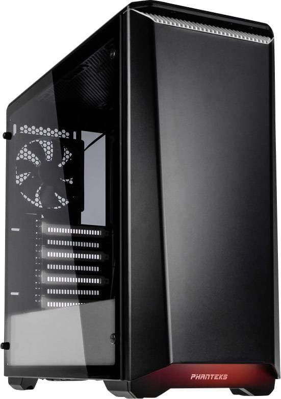 Phanteks P400S Midi-tower PC-kabinet Sort, Hvid 2 forudinstallerede blæsere , Egnet til AIO vandkling , Isoleret , Siderude , Stvfilter , Værktjsfri