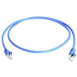 Telegärtner RJ45 Netværk Tilslutningskabel CAT 6A S/FTP 7.50 m Blå Flammehæmmende, med låsebeskyttelse, Parskærm, dobbeltskærmet, Halogenfri