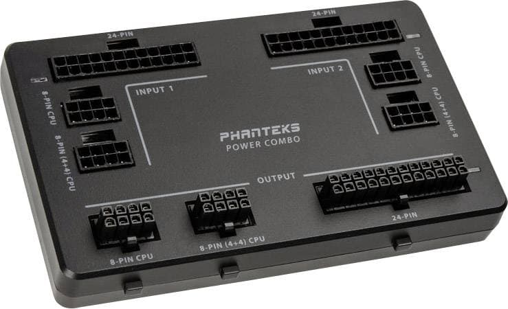 Phanteks Power Combo 2x PSU + 1x Mainboard PC strmforsyning kobler 2-på-1