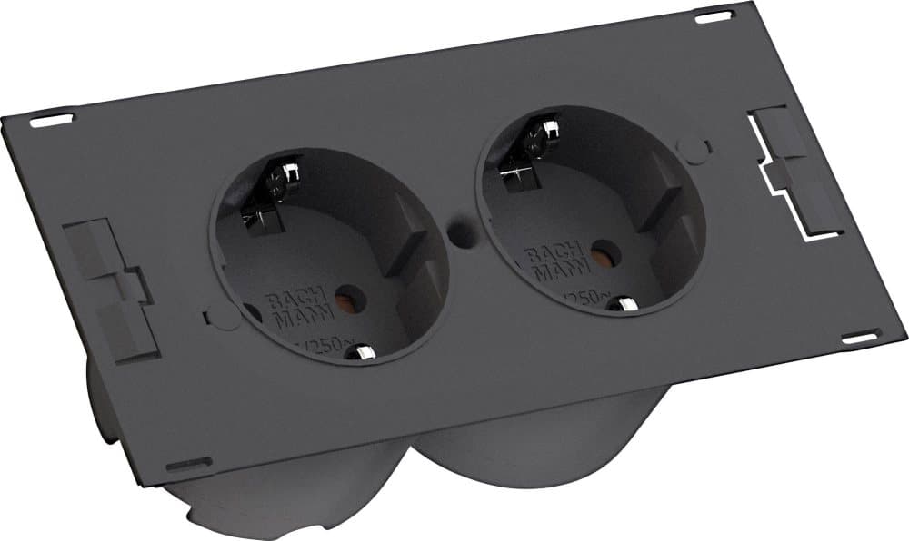 Bachmann 4953490 Stikdåsemodul uden kontakter Sort 20.00 cm