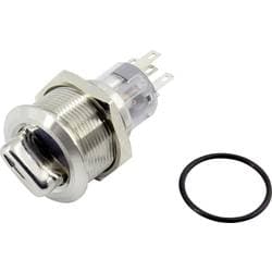 TRU COMPONENTS TC-GQ22-A-11X/21/G/12V/S203 Drejekontakt 250 V 3 A Afbryderpositioner 2 1 x 90 IP40 1 stk