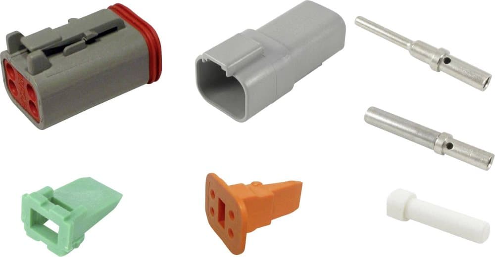 TE Connectivity 30S010 Rundstik Stik, lige, Tilslutning, lige Samlet poltal: 4 1 Set