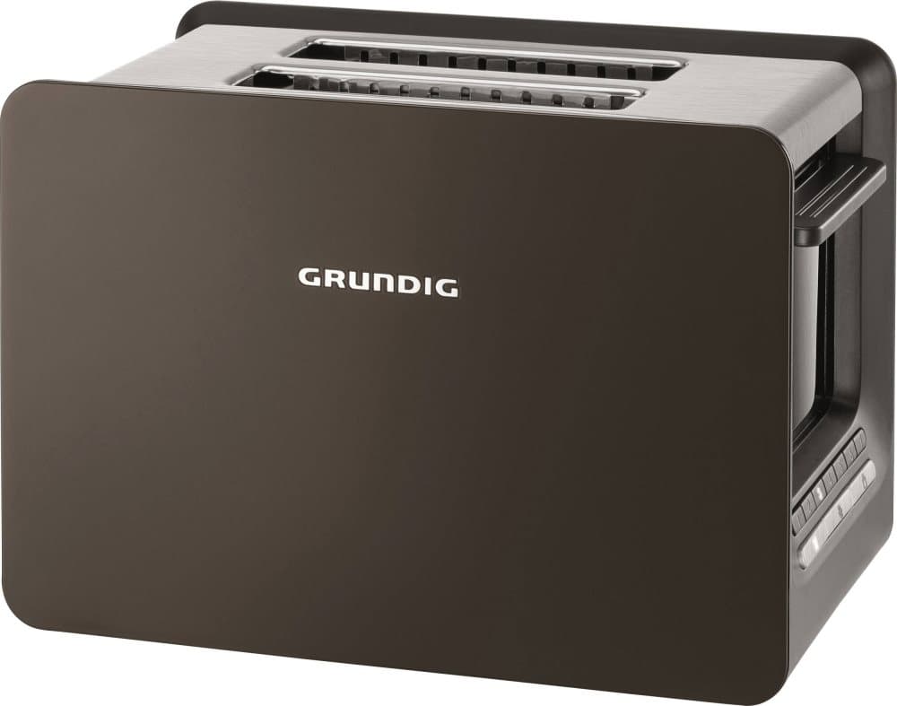 Grundig TA 7280 G Toaster med rist til boller Kvartsgrå, Sort, Rustfrit stål