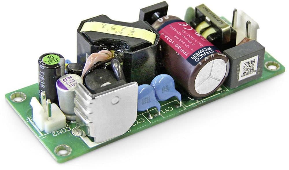 TracoPower TPP 30-112A-J AC/DC-strmforsyningskomponent, open frame +13.2 V/DC 2500 mA