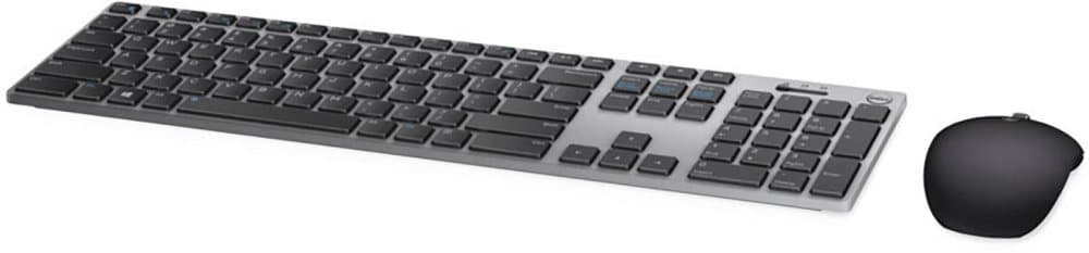 Dell KM717 Trådls, Bluetooth Tastatur, musesæt Tysk, QWERTZ, Windows Sort, Slv