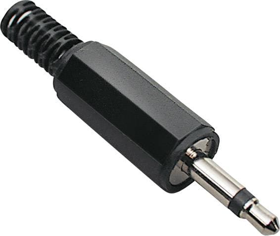 TRU COMPONENTS Jack-stik 3,5 mm Stik, lige Poltal: 2 Mono Sort 100 stk