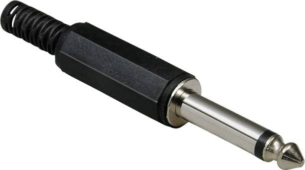 TRU COMPONENTS Jack-stik 6,35 mm Stik, lige Poltal: 2 Mono Sort 100 stk