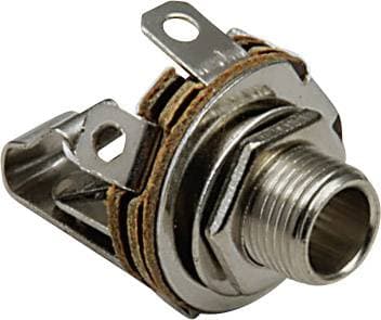TRU COMPONENTS Jack-stik 3,5 mm Tilslutning, indbygning lodret Poltal: 2 Mono Slv 100 stk