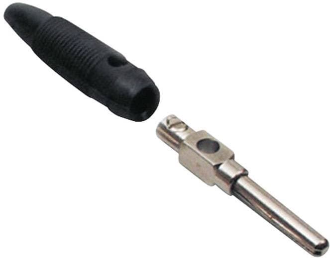 TRU COMPONENTS Bananstik Stik, lige Stift-diameter: 4 mm Sort 100 stk