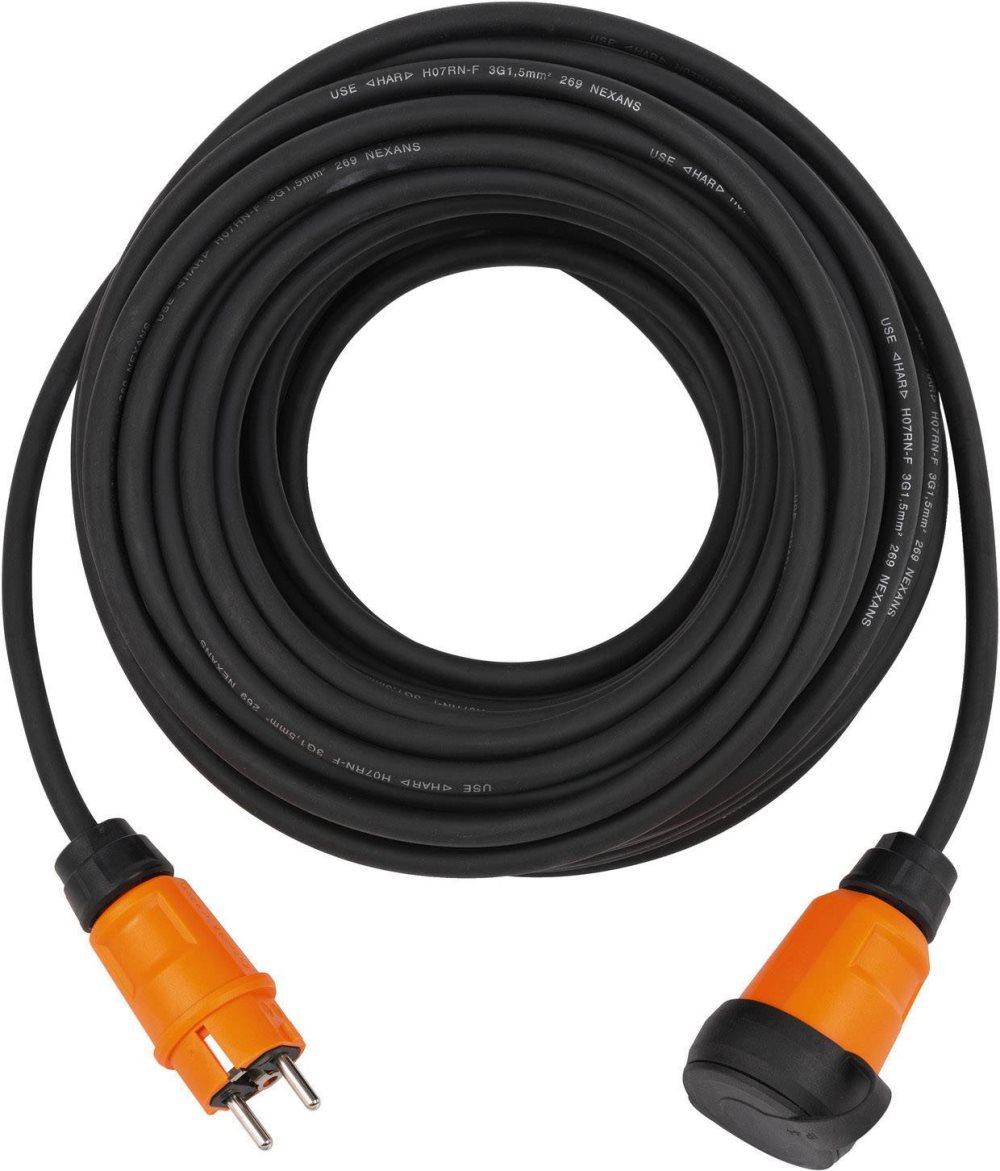 Brennenstuhl 9161250100 Strm Forlængerkabel 16 A Orange, Sort 25.00 m