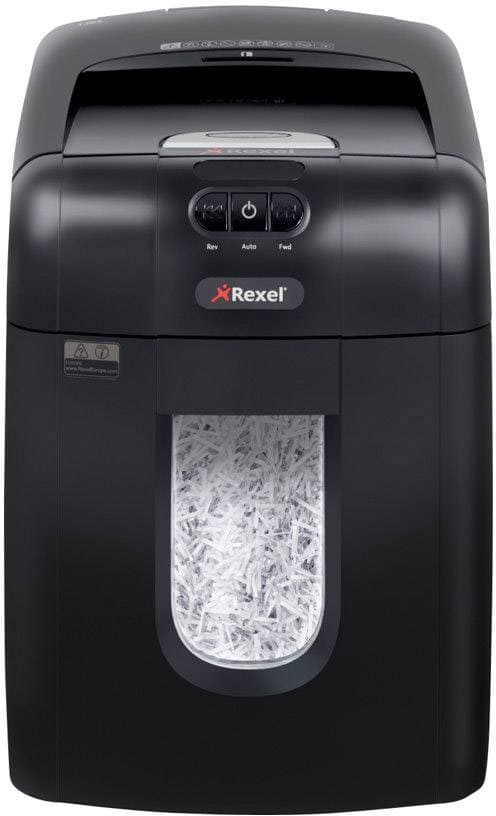 Rexel Auto+ 130X Makulator Partikelsnit 4 x 40 mm 26 l Arkantal (max.): 140 Sikkerhedstrin (makulator) 4 Makulerer også Papirclips, Hæfteklammer