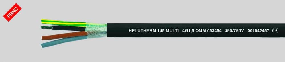 Helukabel HELUTHERM 145 Multi Hjtemperaturkabel 4 G 2.50 mm Sort 53474-100 100 m
