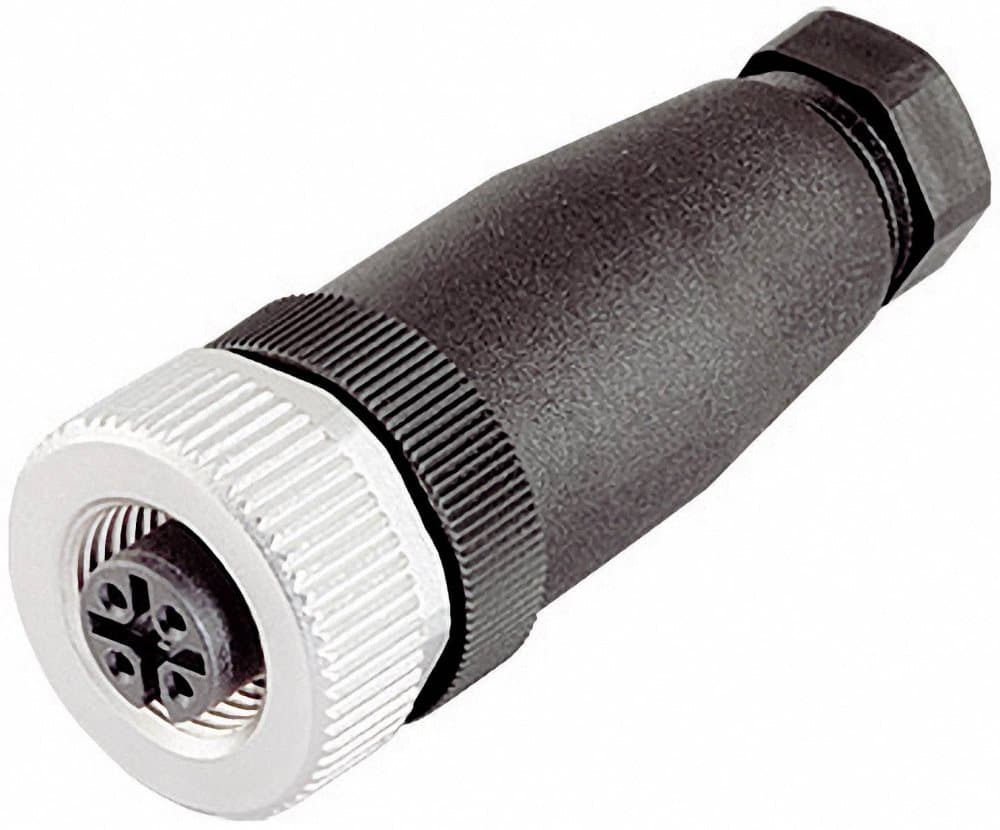 Binder 99 0492 12 12-1 Sensor-, aktuator-stik, M12 Tilslutning, lige Pol-tal (RJ): 12 1 stk