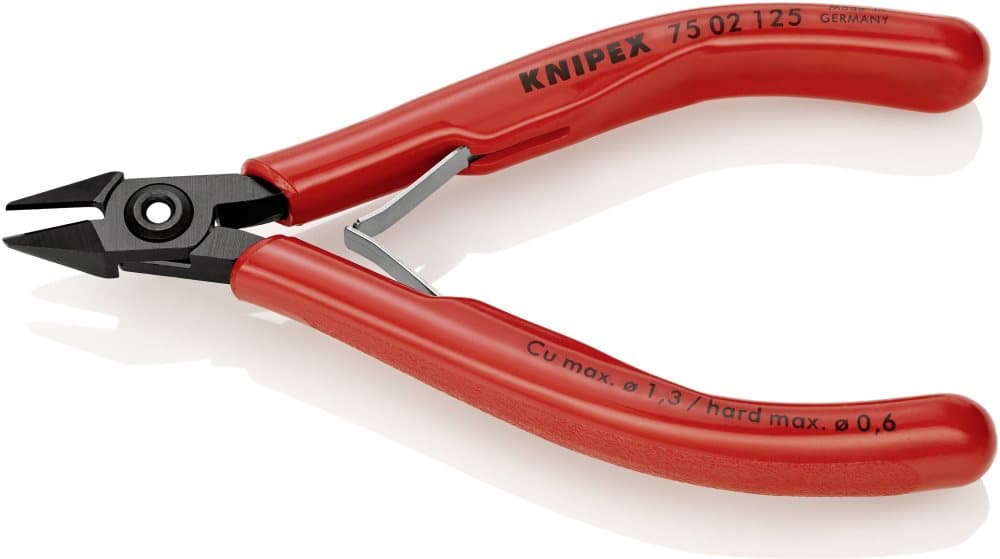 Knipex 75 02 125 Elektronik og finmekanik Sideskiller med facet 125 mm