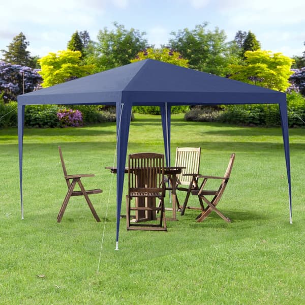 [casa.pro]® Havepavillon - Partytelt - foldelig - vandtæt - 300x300x255cm - mørkeblå