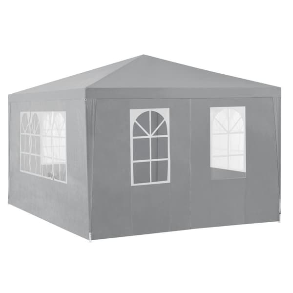 [casa.pro]® Havepavillon - Partytelt - foldelig - vandtæt - 400x300x255cm - mørkegrå