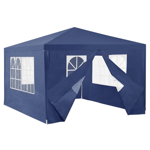 [casa.pro]® Trädgårdspaviljong-Partytält-400x300x255cm-hopfällbar-mörkblå-vattentät