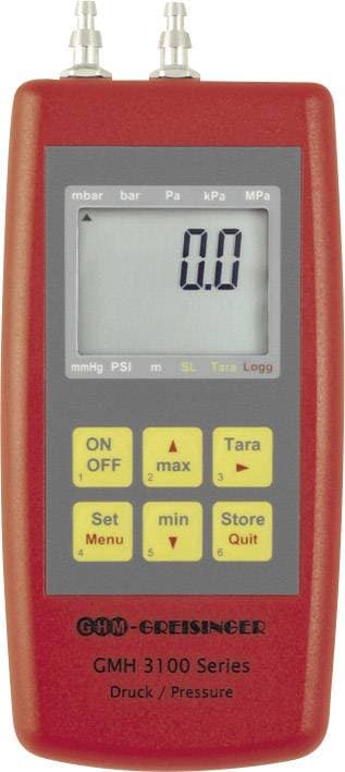Greisinger GMH3161-07B Trykmålingsudstyr Lufttryk, Ikke-aggressive gasser, Korrosive gasser -0.01 - 0.42 bar