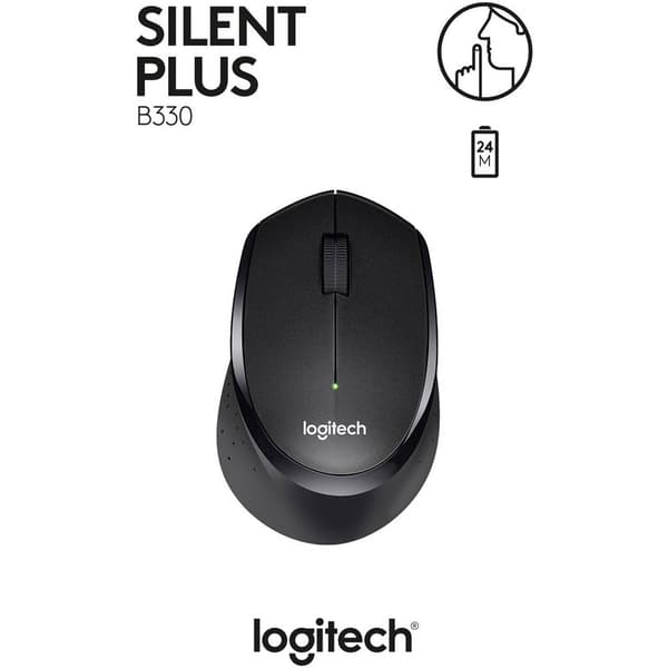 Logitech B330 Silent+ WiFi mus Trådlös Optisk Svart 3 Knappar 1000 dpi