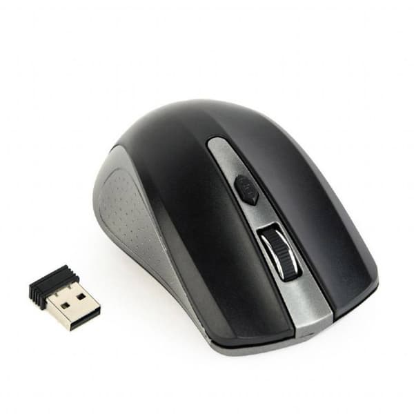 Gembird MUSW-4B-04-GB WiFi mus Trådlös Optisk Grå, Svart 4 Knappar 1600 dpi