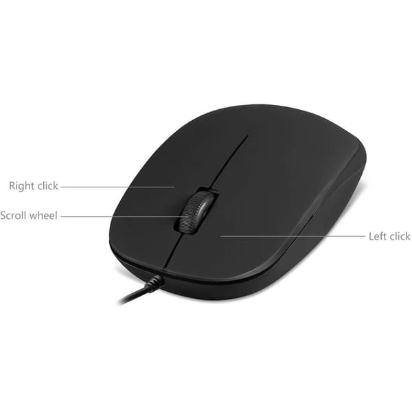 Perixx Perimice-201 WiFi mus PS2 Optisk Svart 3 Knappar 1000 dpi