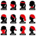 Miniatyrbild 2 av 2: Multifunktionell Bandana med Facemotiv - Skydd och Stil i Ett