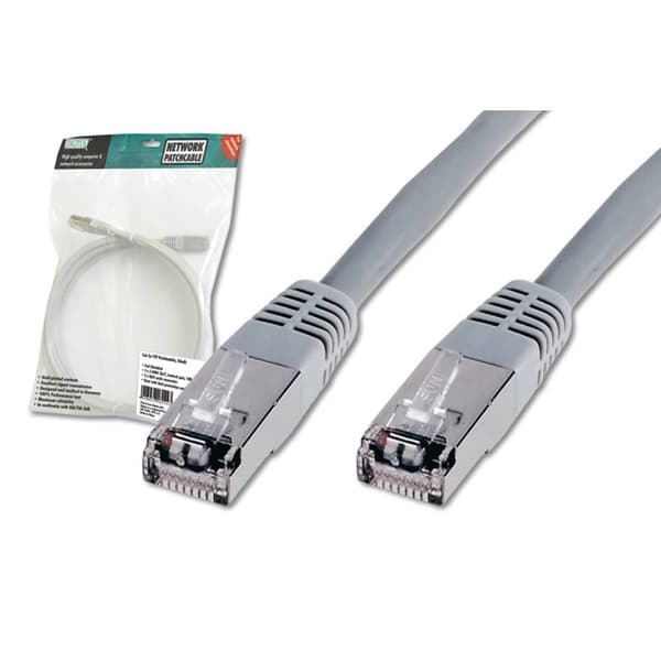 Digitus DK-1531-070 RJ45 Nätverkkabel, Patchkabel CAT 5e SF/UTP 7.00 m Grå Borrade par 1 st