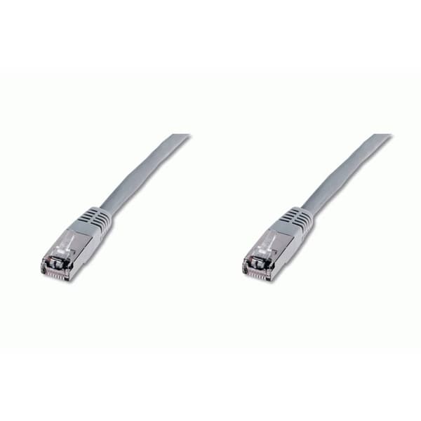 Digitus DK-1531-070 RJ45 Nätverkkabel, Patchkabel CAT 5e SF/UTP 7.00 m Grå Borrade par 1 st