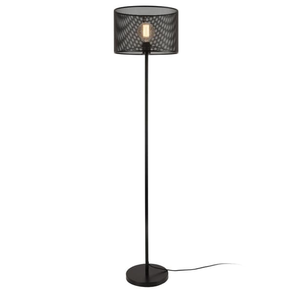 [lux.pro]® Golvlampa Arensburg-1xE27,max.60W-153xØ35 cm-metall-svart